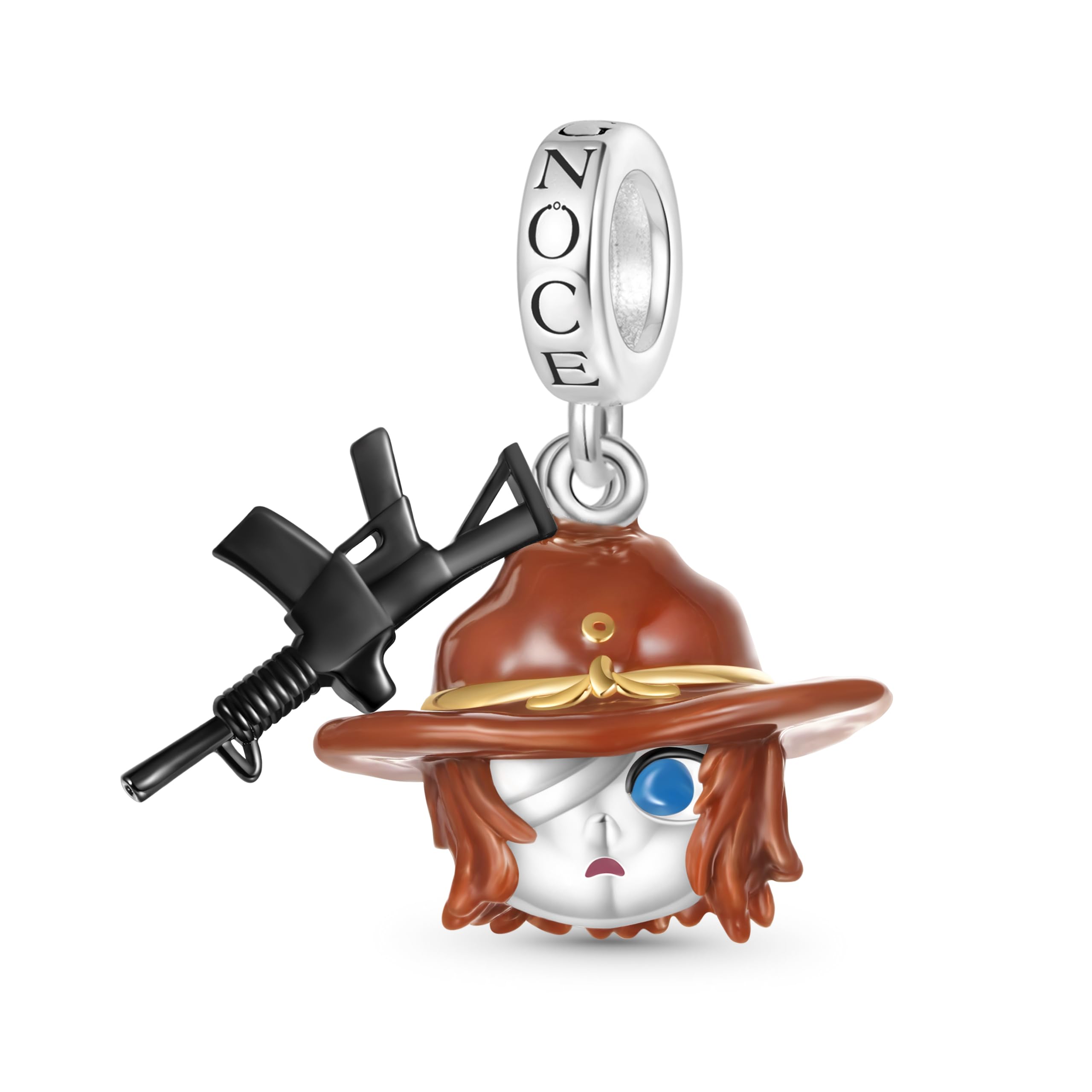 GNOCE Charm Pendentif Walking Dead Carl Grimes Pendentif En Argent Sterling 925 Beads Charms Pour Femmes Et Filles Cadeau De Bijoux Pour Fan De Cinéma