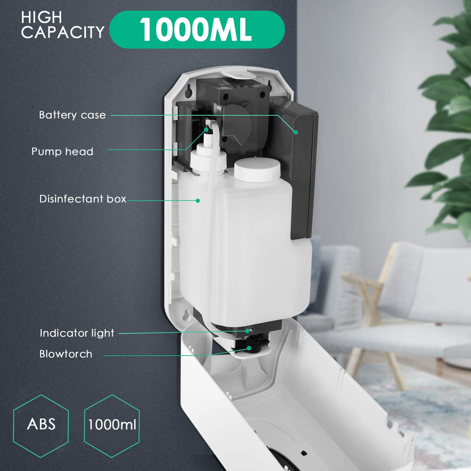 Buy HUKOER Touchless Automatic Hand Sanitizer Dispenser Stand,Portable