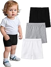 3 Pack Cotton Baby Girls Shorts Toddler Biker Bike Cartwheel Under Shorts for Baby Girl Clothes