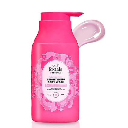 Foxtale De-Tan Brightening Body Wash | Glycolic Acid & Niacinamide for ...