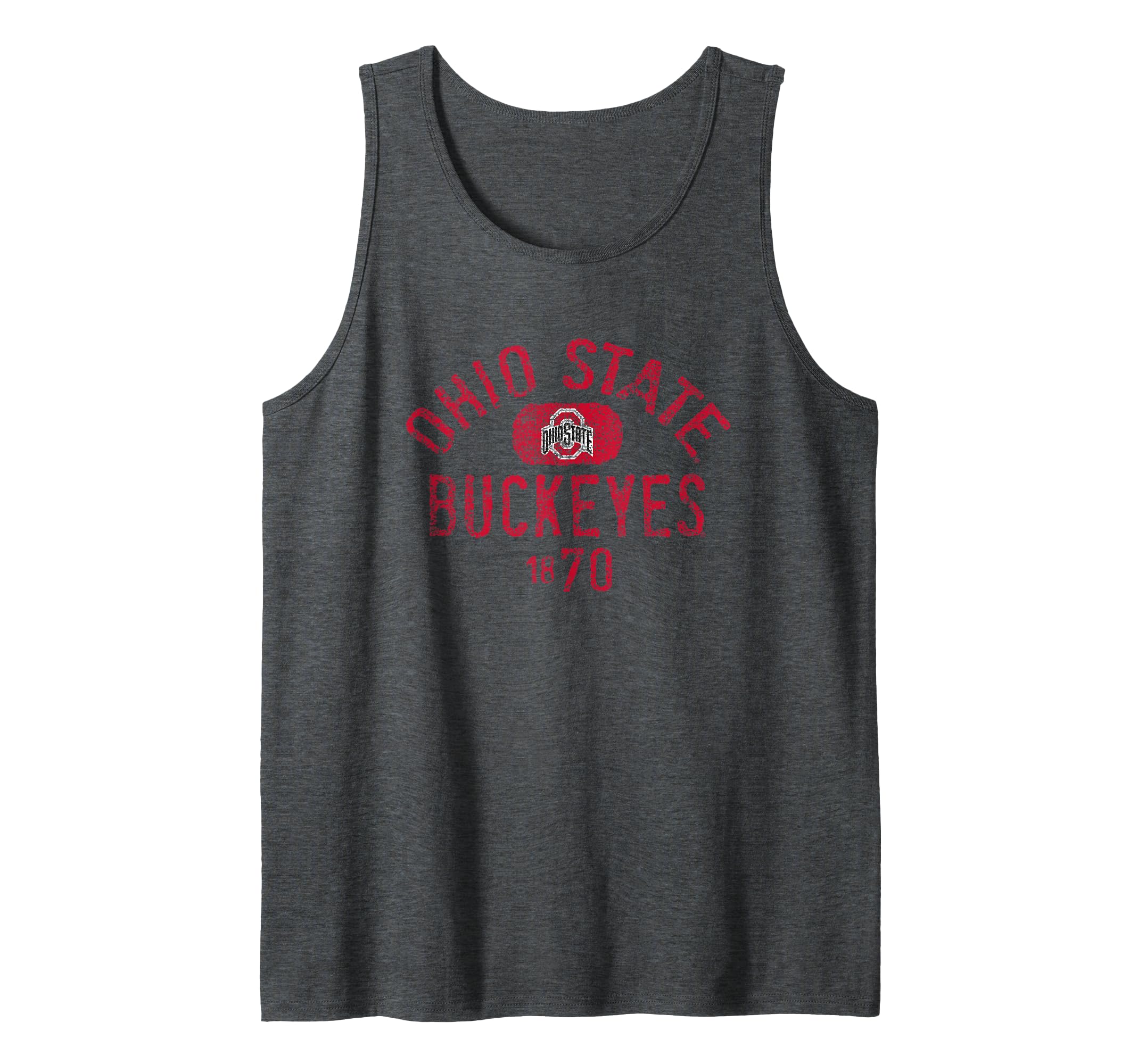 Ohio State Buckeyes Vintage 1870 Dark Heather Tank Top