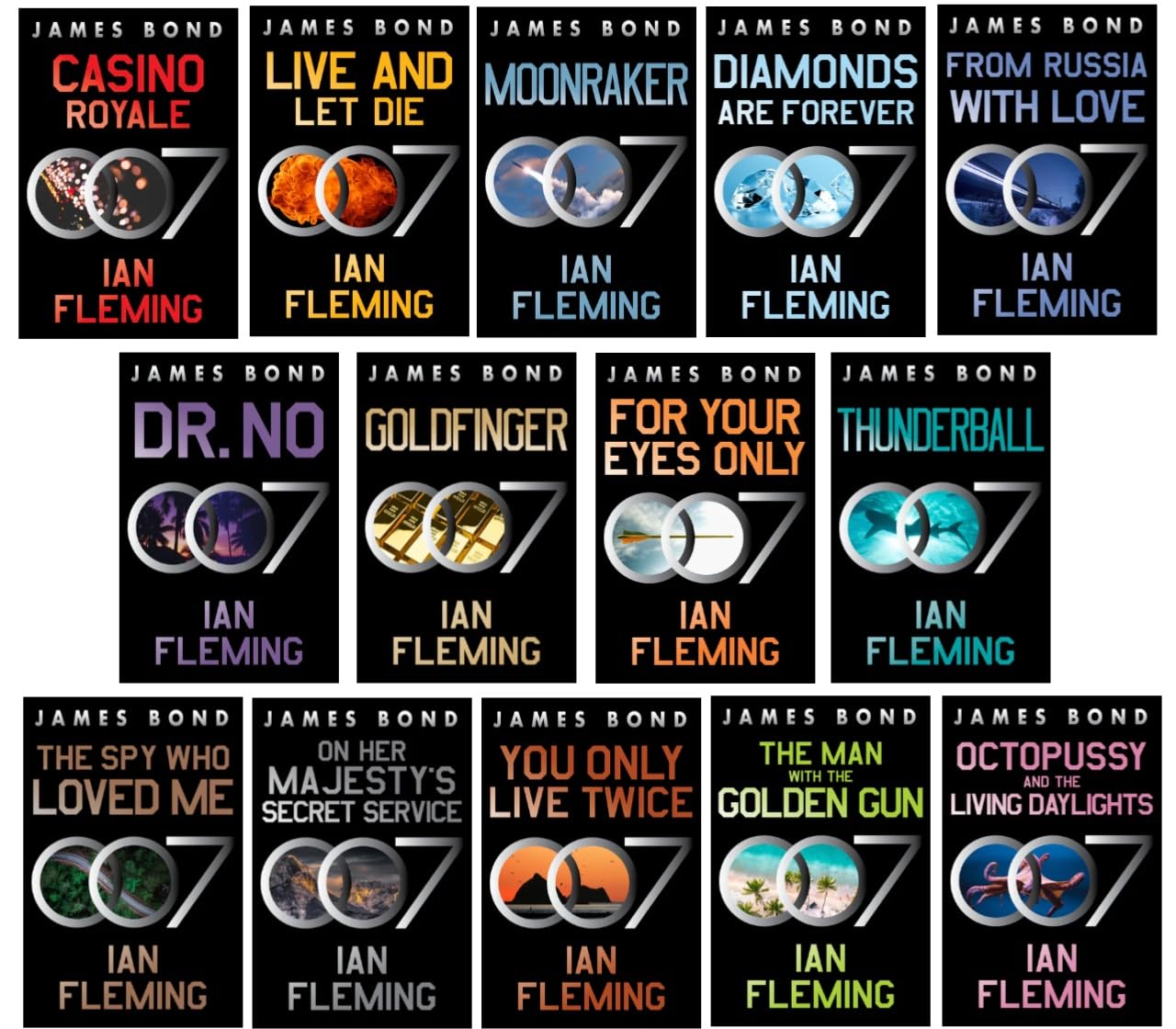James Bond Original Series 14-Book Ultimate Collection Set (Books 1 to 14) - Iconic 007 Spy Thriller Novels