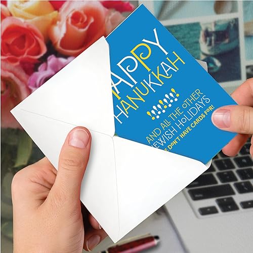 Miniatura 4 de NobleWorks - Divertida tarjeta de felicitación de Janucá con sobre de 5 x 7 pulgadas (1 tarjeta) Tarjeta de vacaciones judías Otras fiestas judías