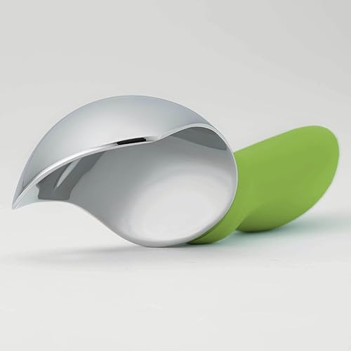 Vista 119 de Spring Chef Cuchara de helado rosa resistente con mango de agarre suave, cuchara de helado profesional, cuchara de helado de metal para masa