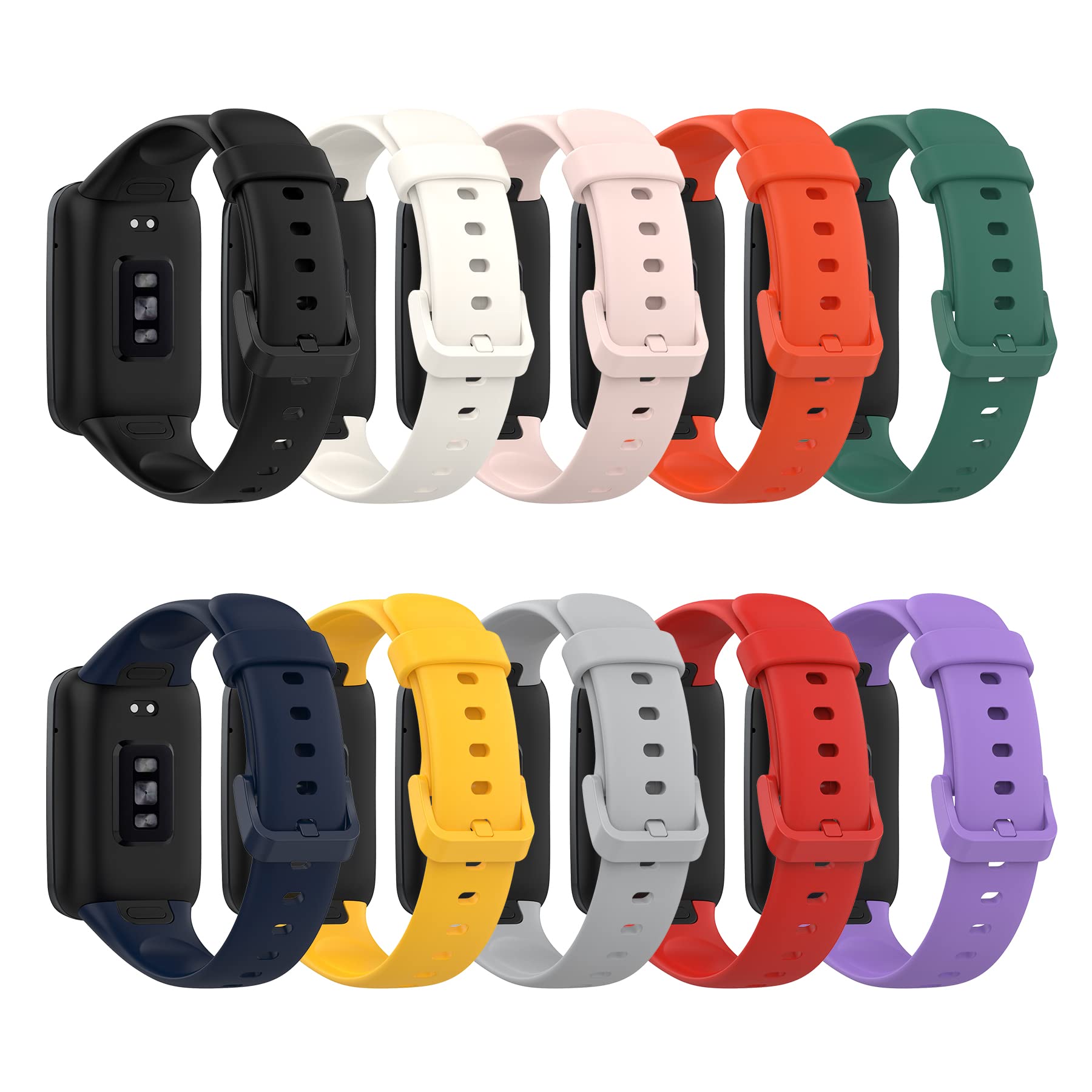 Cinturini Sostitutivi Per Mi Band 7 Pro - 2 Pezzi In Silicone Nero - Foto 2