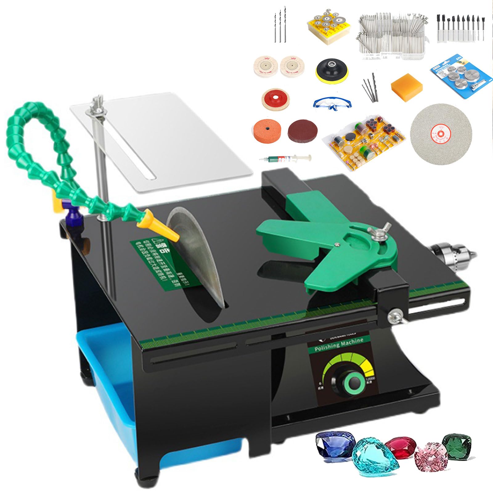 Machine à facetter les pierres et polisseuse de tampon de bijoux de roche à haute vitesse
