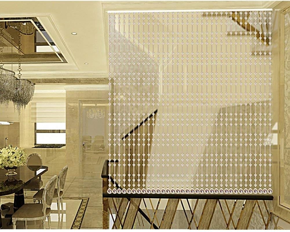 OKUOKA Curtains Bead Curtain Cut Off Entrance Encryption Crystal Hanging Curtain Kitchen Living Room (Color : A, Size : 85x220cm-20 Root)