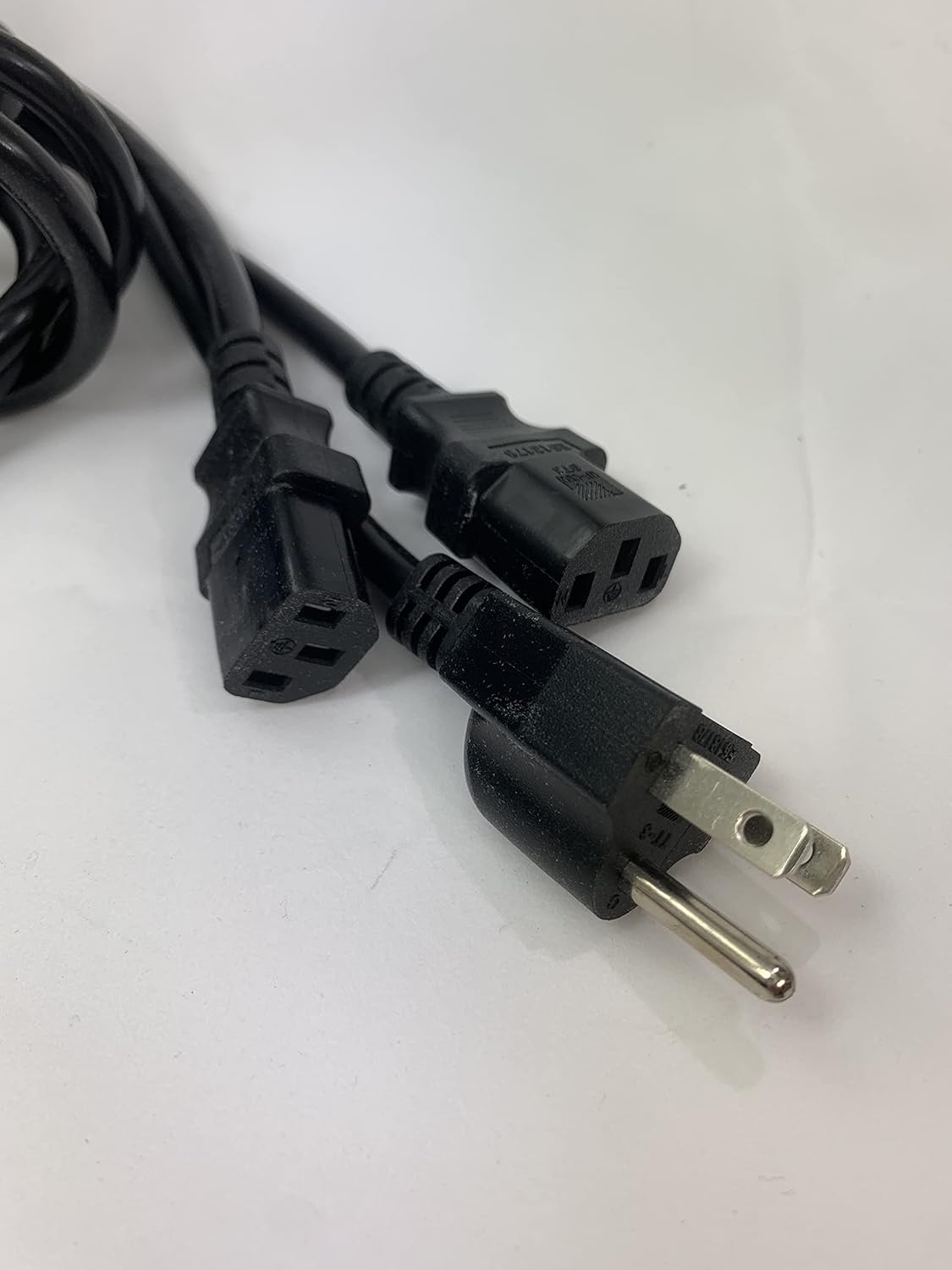 Omnihil Universal Standard Power Cord Splitter for Double Monitors and Other Dual Monitors