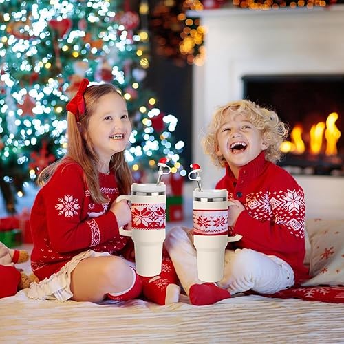 Miniatura 7 de Stanley - Funda de popote para el día de Navidad, tapa de popote para copa Stanley, reutilizable, 0.4 pulgadas, a prueba de polvo, puntas de popote