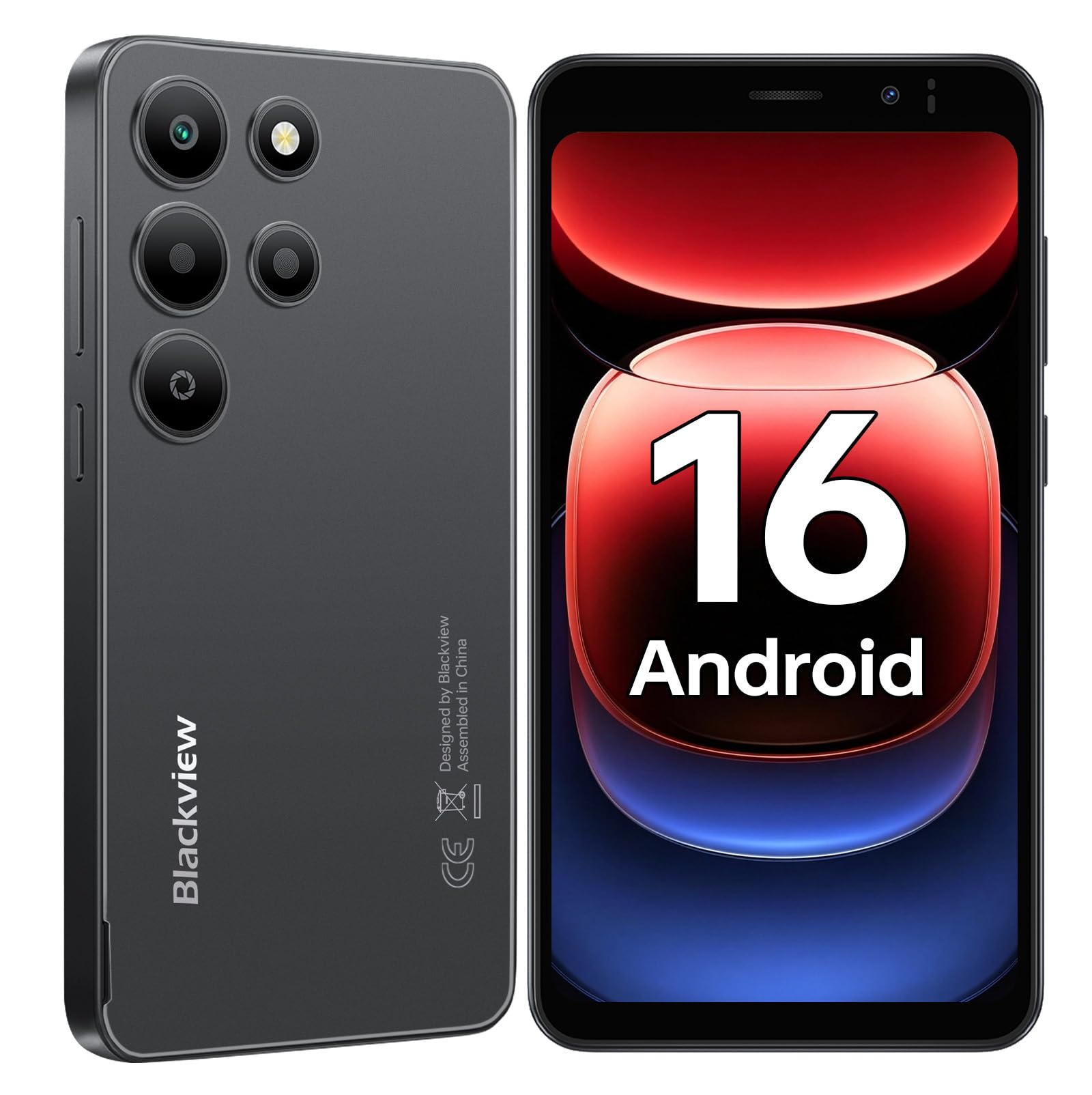 Blackview Wave 2C Telephone Portable Pas Cher Android 16, Écran 5", Noir