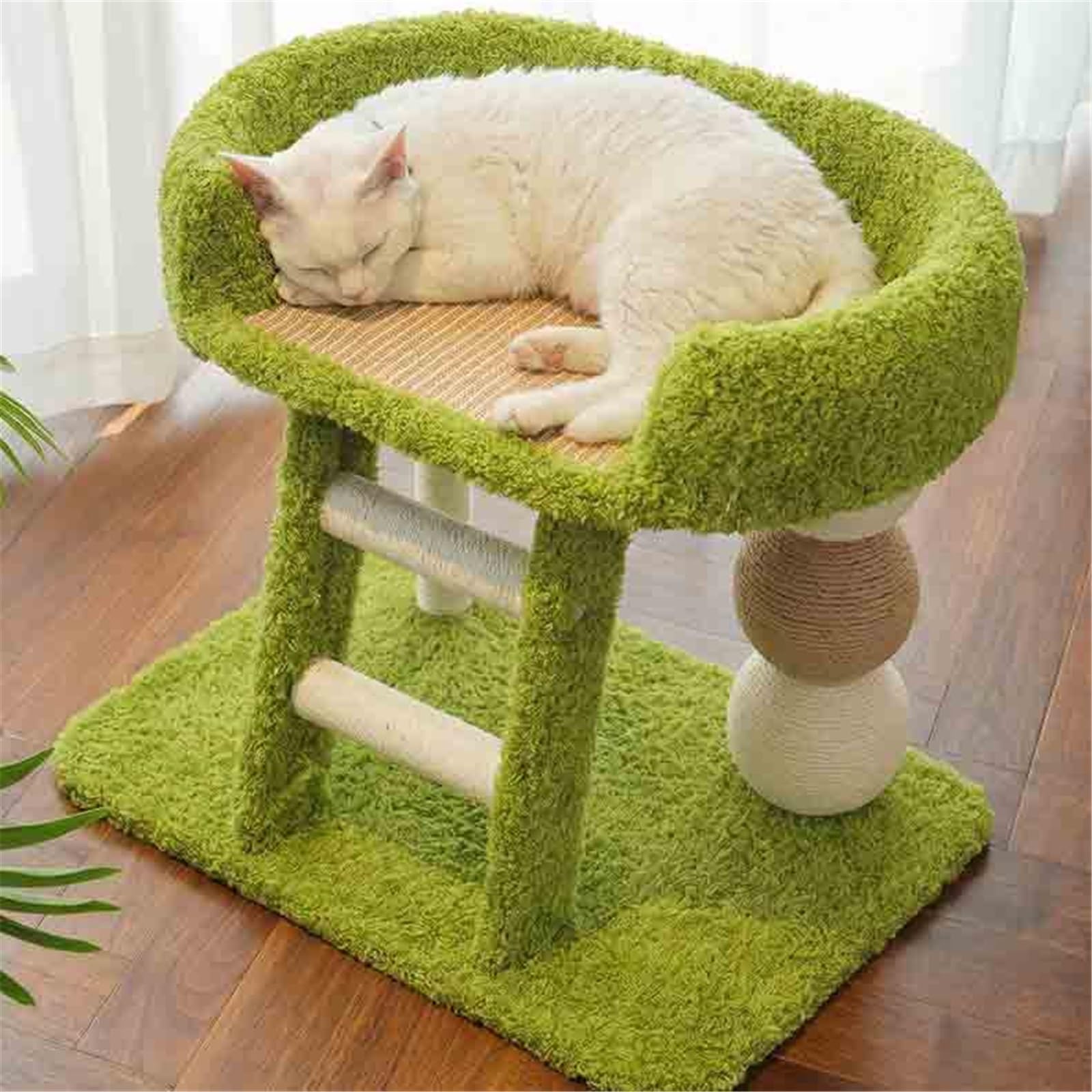 Spazioso Tiragraffi for gatti, tiragraffi for, 48 cm, con cuccia