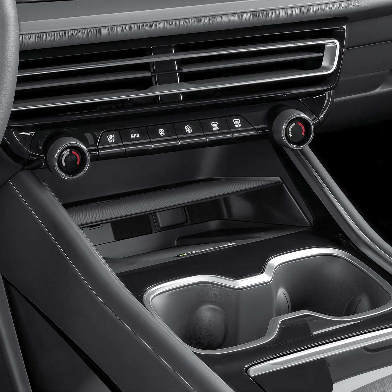 Front Center Console Organizer Tray Compatible with 2024 2025 2026 Chevy Traverse Accessories, Custom Fit Front Console Storage Shelf ABS Insert Divider (NOT for 2024 Traverse Limited)