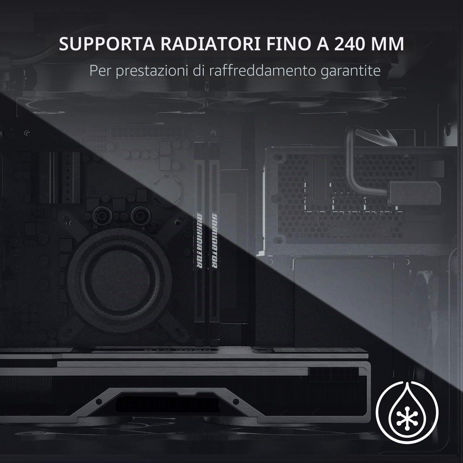 Razer Tomahawk Mini-ITX - Case da Gaming con Razer Chroma RGB (Pannelli Girevoli in Vetro Temprato su Entrambi i Lati, Filtro Antipolvere, Supporto di Radiatori Fino a 240 mm)