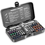 40 In 1 Ratcheting Screwdriver Set,Multi S2 Steel Bits with Detachable Ratchet Handle,Ratchet Screwdriver Set for Furniture Assembly, Electronics Repair, Bicycle,DIY