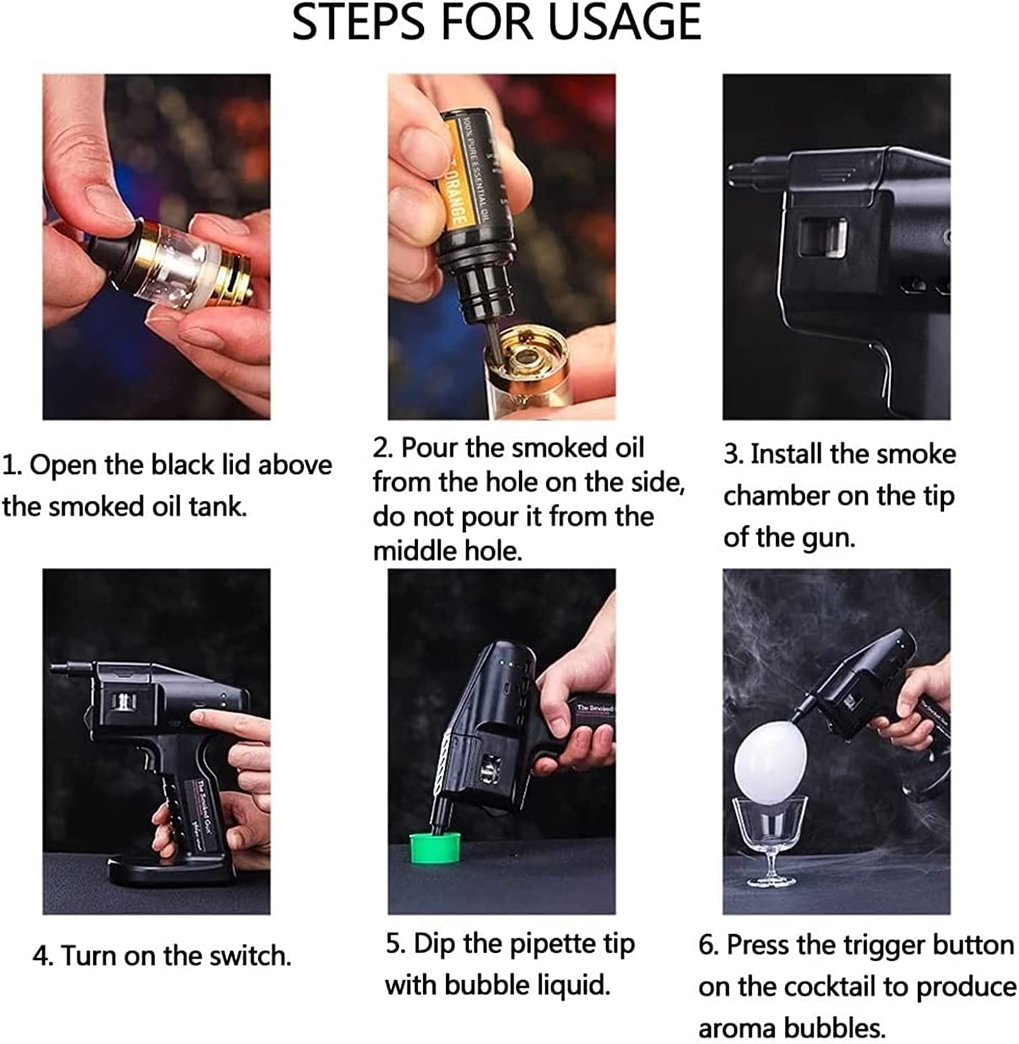 Amazon｜スモークバブルガン、カクテルスモークバブルガン