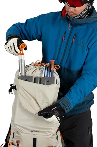 Miniatura 11 de Osprey Firn - Mochila de esquí y snowboard, 28 L, color gris arenanaranja tequila, talla SM