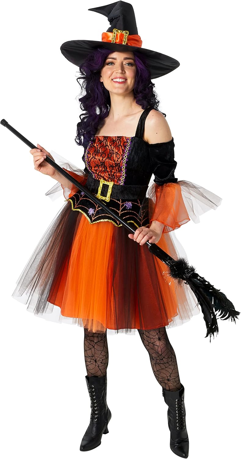 Rubies Women's Enchanted Glamour Witch Costume Dress and Hat