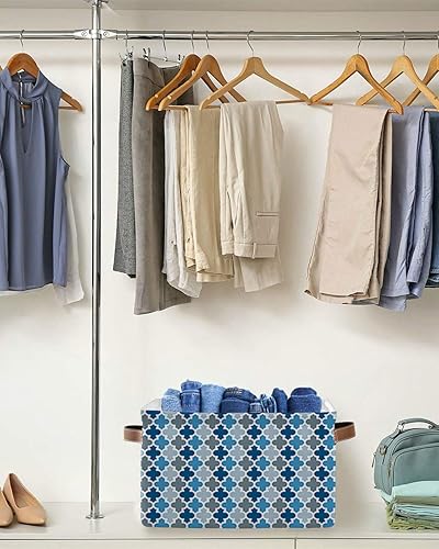 Miniatura 5 de Canastas de almacenamiento geométricas para organizar contenedores impermeables con asas, cesta de almacenamiento decorativa para estantes, ropa,