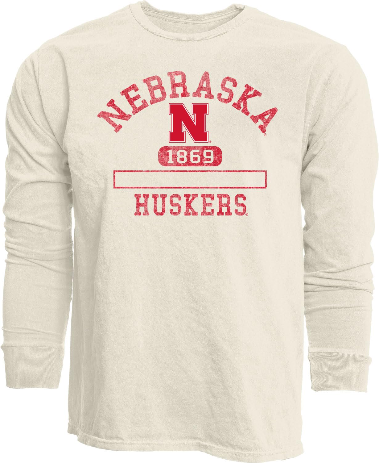 Blue 84 NCAA Officially Licensed Long Sleeve T-Shirt Ivory Dyed Ringspun