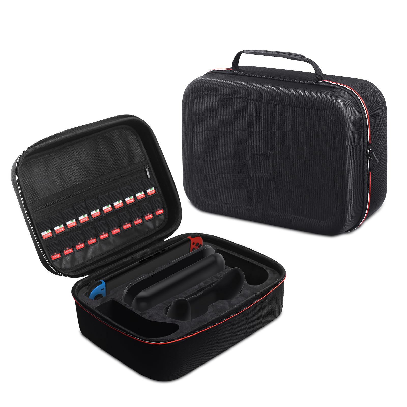 Custodia da viaggio per Switch 2, resistente, antiurto, con slot per schede di gioco e design antigraffio