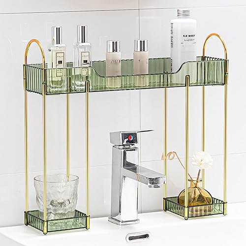 Makeup Organizer for Vanity,2-Tier Bathroom Sink Organizers Shelf Over Faucet