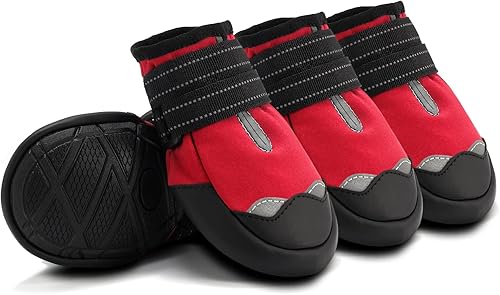 Zapatos para perros de gran tamaño, botas de nieve impermeables para perros grandes, botas de perro y protectores de patas para nieve al aire libre,