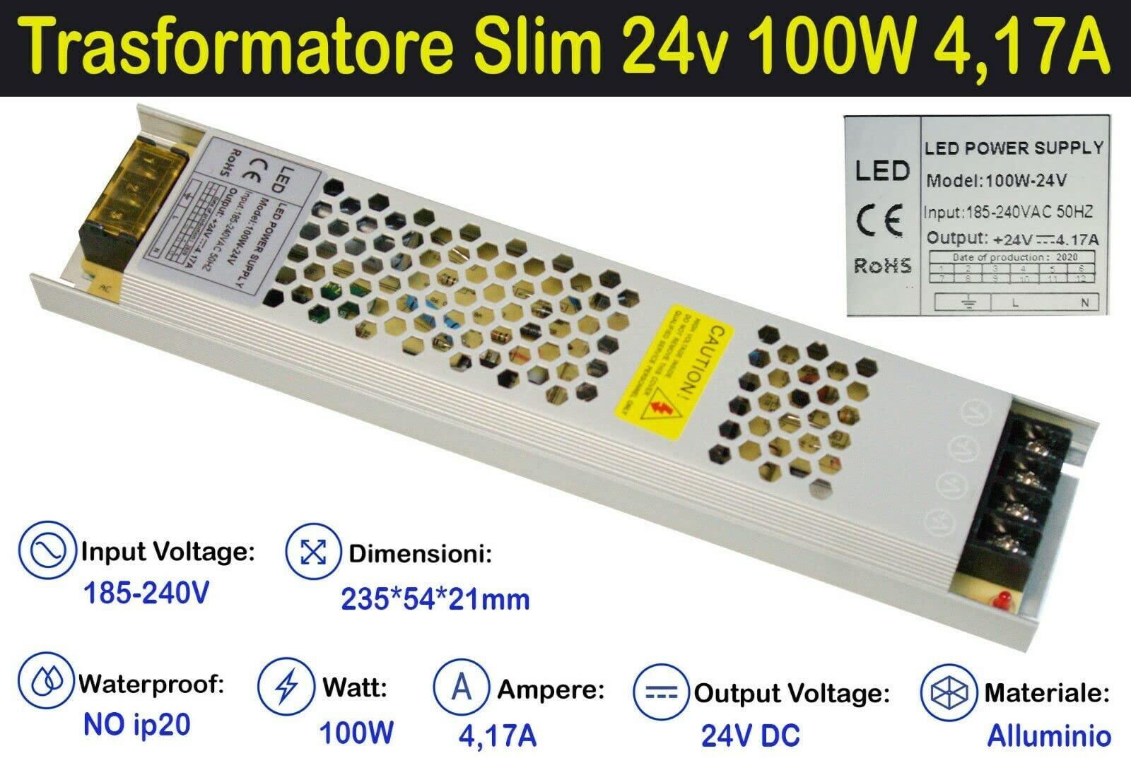 Kit da 10 metri (2 Bobine+1 trasformatore da 100w +1Controller) RGB + Bianco Regolabile, 300+300Led, 60+60Watt, 5.000+5.000 Lumen 24V RGBCCT. Striscia Led Strip ip20