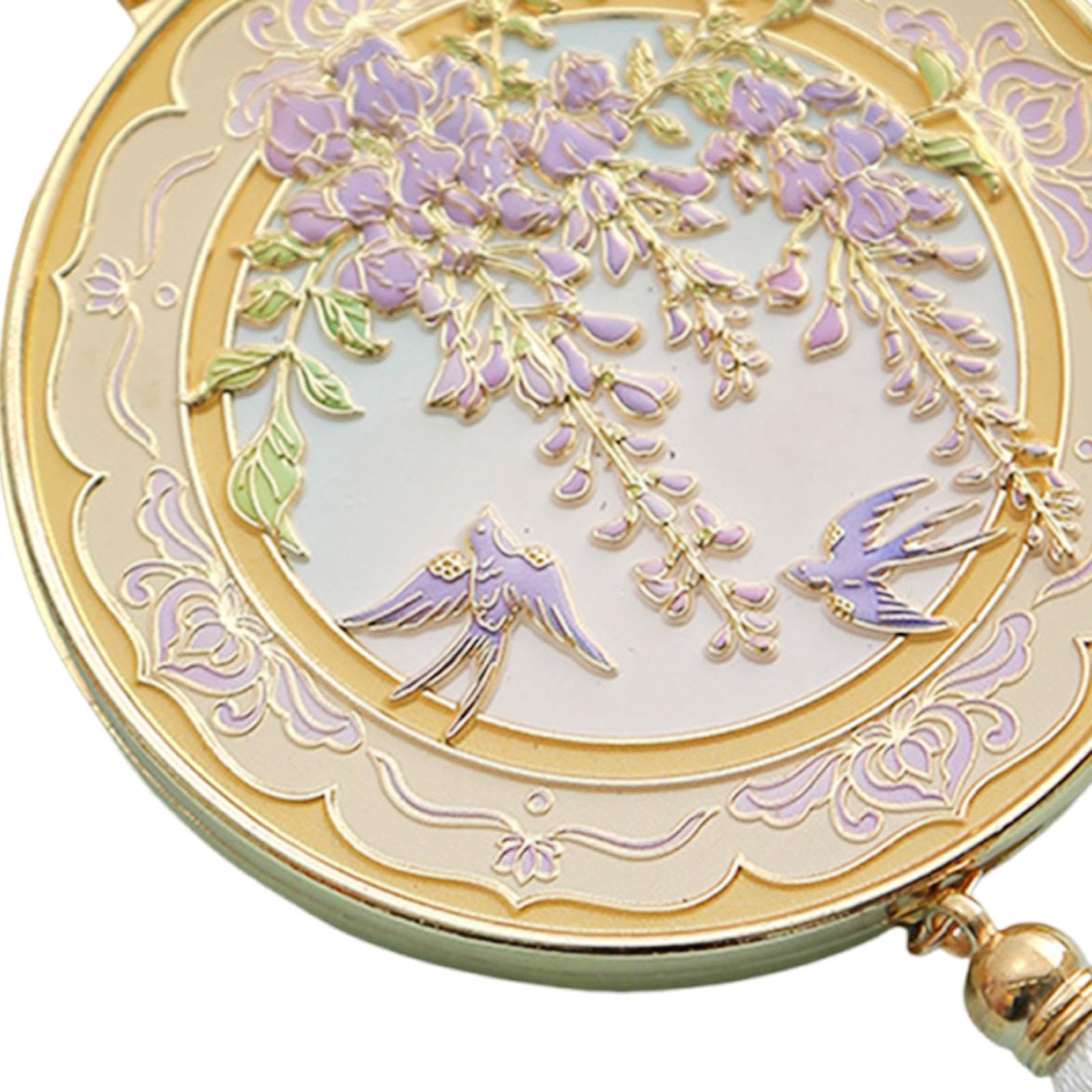 Enakshi® Travel Makeup Mirror Round Creative Cosmetic Mirror for Purse Pocket Handbag Purple|Health & Beauty | Makeup | Makeup Tools & Accessories | Makeup Mirrors-image-42