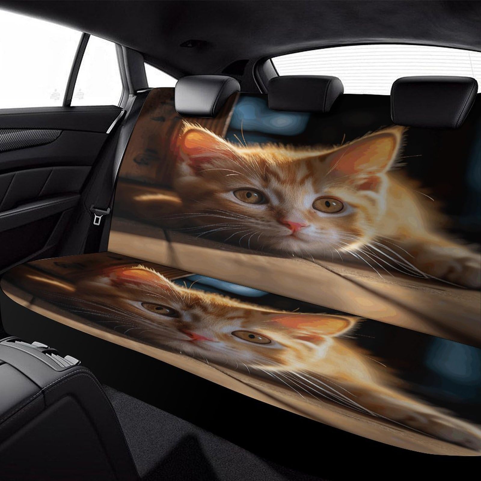Autositzbezug für Rückbank, kleine Katze, Autositzbezüge für Auto, LKW, Van, SUV, Hundeautositzbezug, universal, waschbar