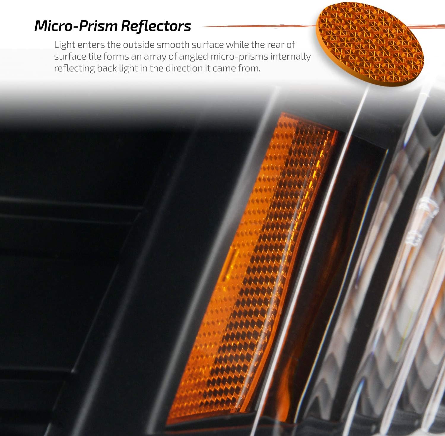 AKKON - Fits 2007-2010 Ford Edge LED Light Tube Stylish DRL Projector Headlights Pair Housing - Black Bezel