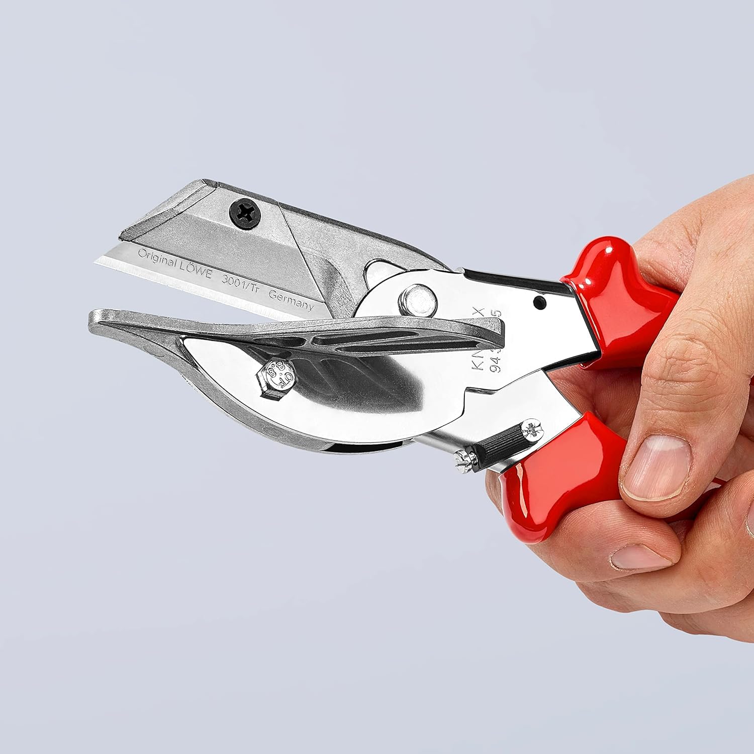 KNIPEX Pince pour coupes obliques pour profilés en plastique et en caoutchouc chromée avec gaines en plastique 215 mm, 94 35 215 EAN