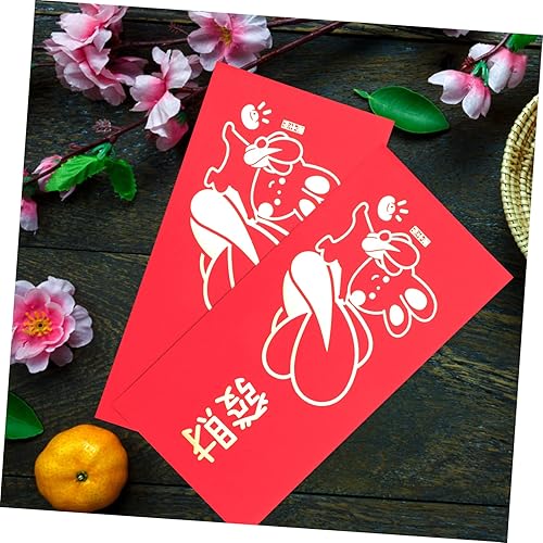 Miniatura 2 de LALAFINA 12pcs Year of The Rabbit Red Envelope The Gift Chinese Gifts Envelops Gift Money Envelopes Spring Festival Red Packet Lai See Lovely Red