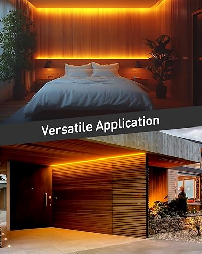 Miniatura 8 de Shine Decor Tira de luces LED AC de 120 V, conectables y cortables, sin puntos, 120 LEDsM, tira de luz ecológica, ETL IP65 impermeable y resistente