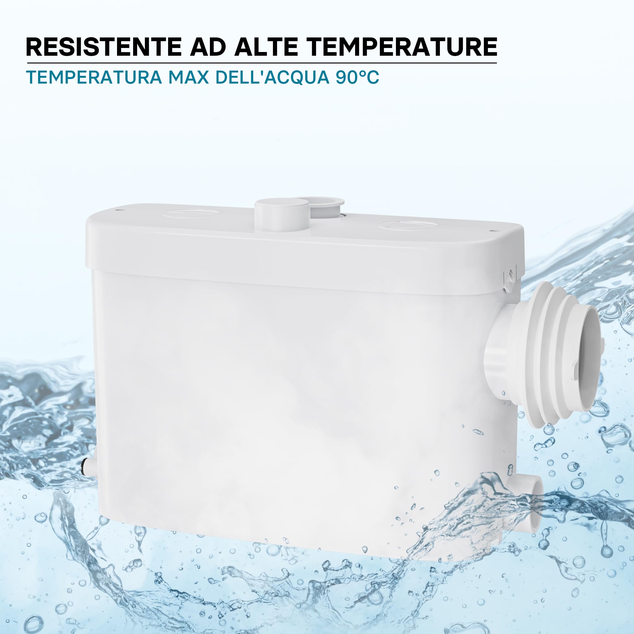 XPOtool Stazione di sollevamento 450 W 7,5 m per acque reflue 3/1 attacco laterale