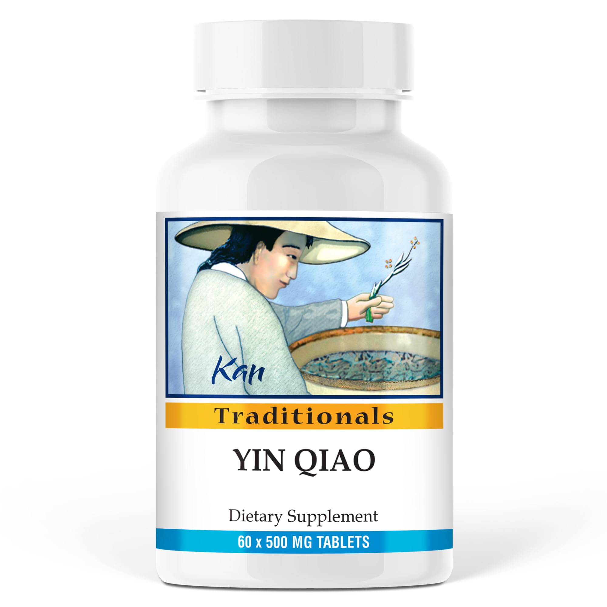 Kan Herb Company Yin Qiao Formula – Traditional Chinese Herbal Blend with Honeysuckle & Forsythia for Seasonal Balance and Respiratory Wellness, Herbal Supplement, 60 Tablets