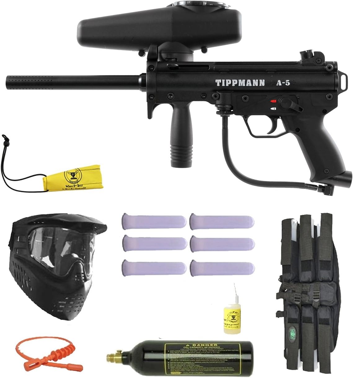 Tippmann A5 w/ Response Paintball Marker Gun 3Skull BC
