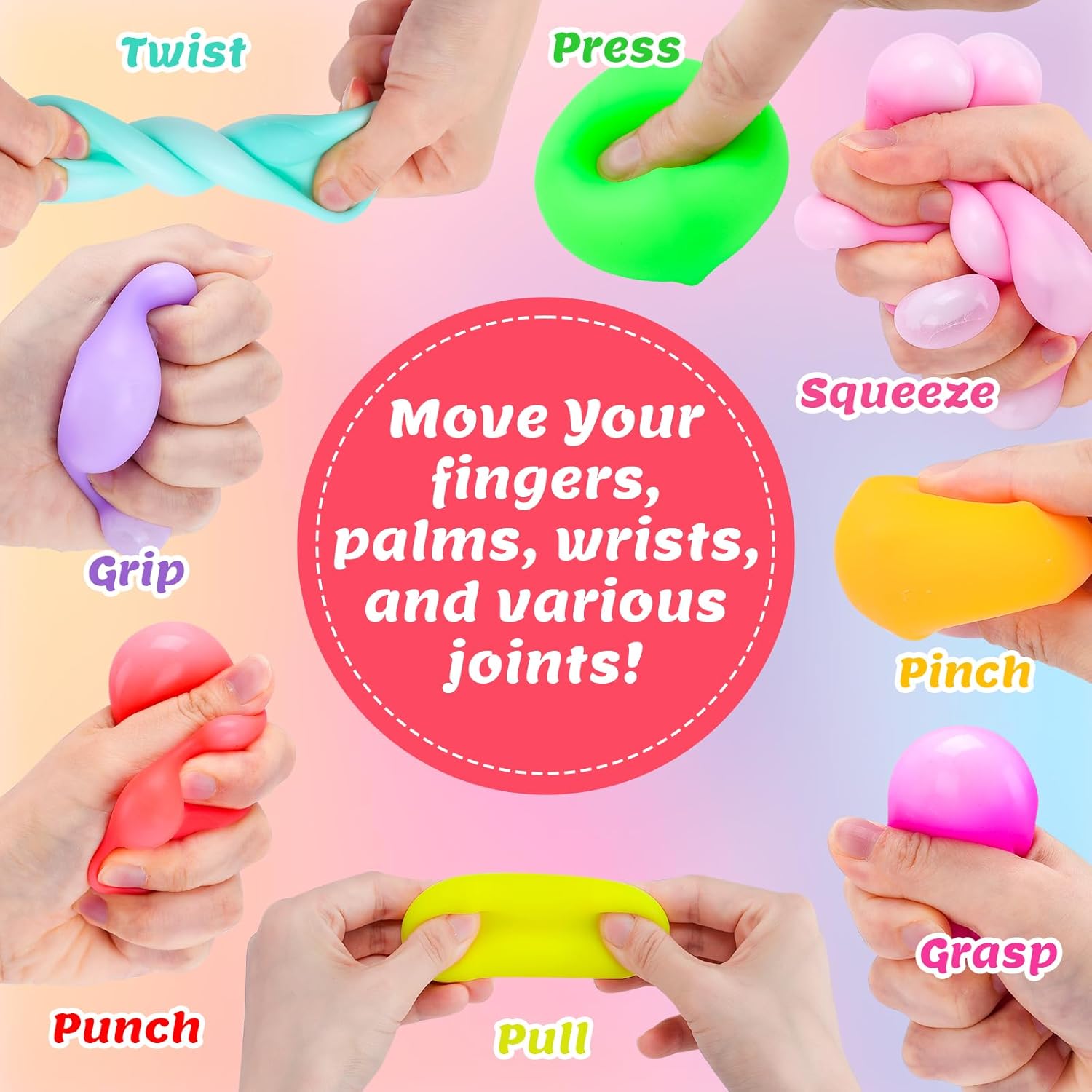 36 Pack Slow Rising Stress Cube, Dough Stress Balls Squishy Fidget Toys Bulk for Anxiety Relief, Soft Fidget Cube, Pull Stretch Squishy Toys for Classroom Prize, Party Favors for Kids Adults - Image 3