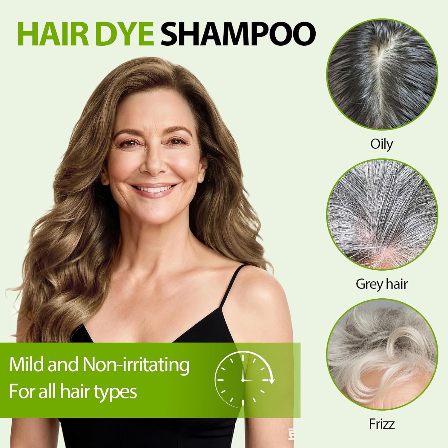 Light Brown Hair Dye Shampoo for Women & Men, 15 Min Gray Coverage, 3 in 1 Semi-Permanent Color with Natural Herbal Ingredients, Lasts 60 Days - Image 5