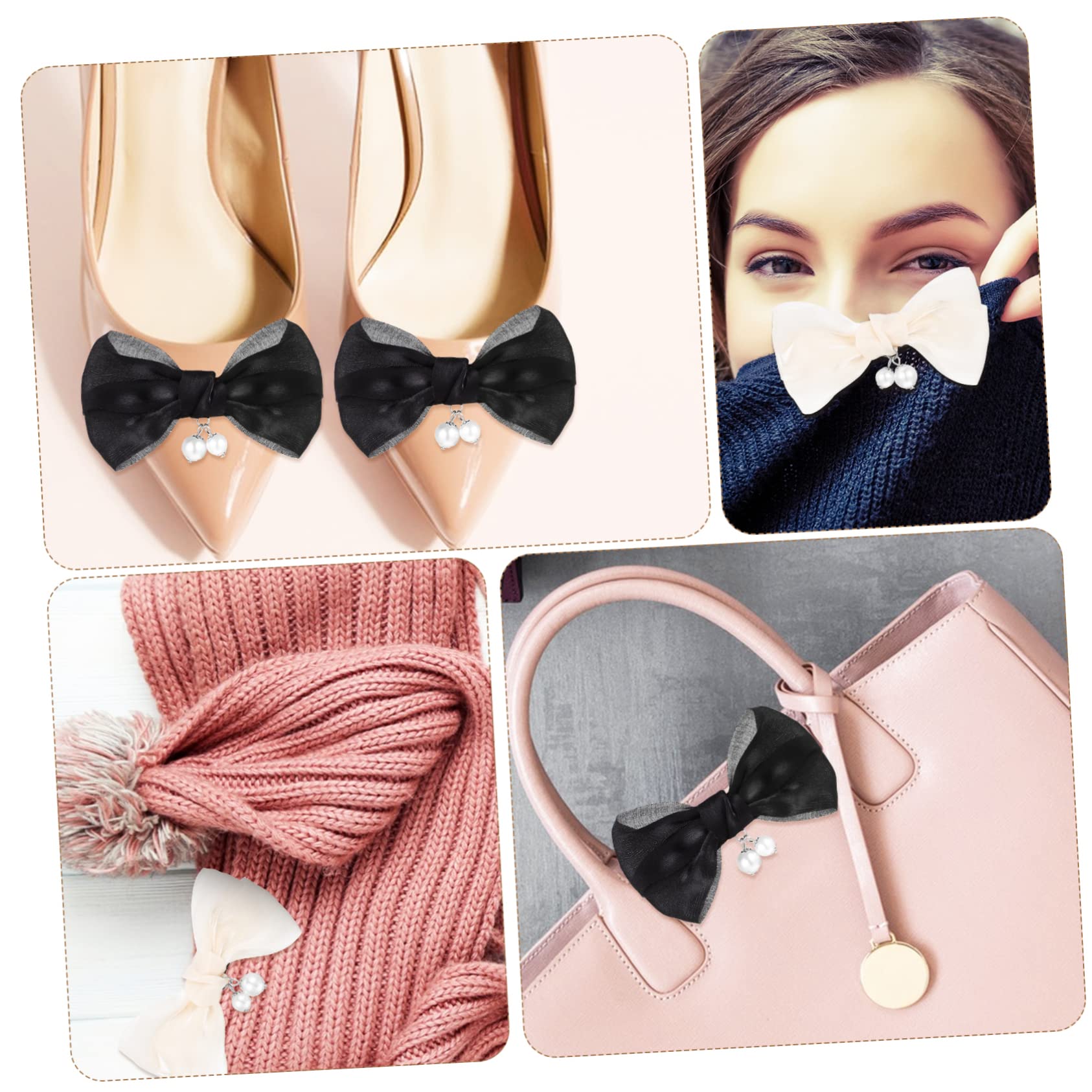 SHERCHPRY 8paia Fibbia Per Scarpe Con Fiocco Decorazioni Staccabili Per Sposa e Cerimonie Accessori Per Scarpe