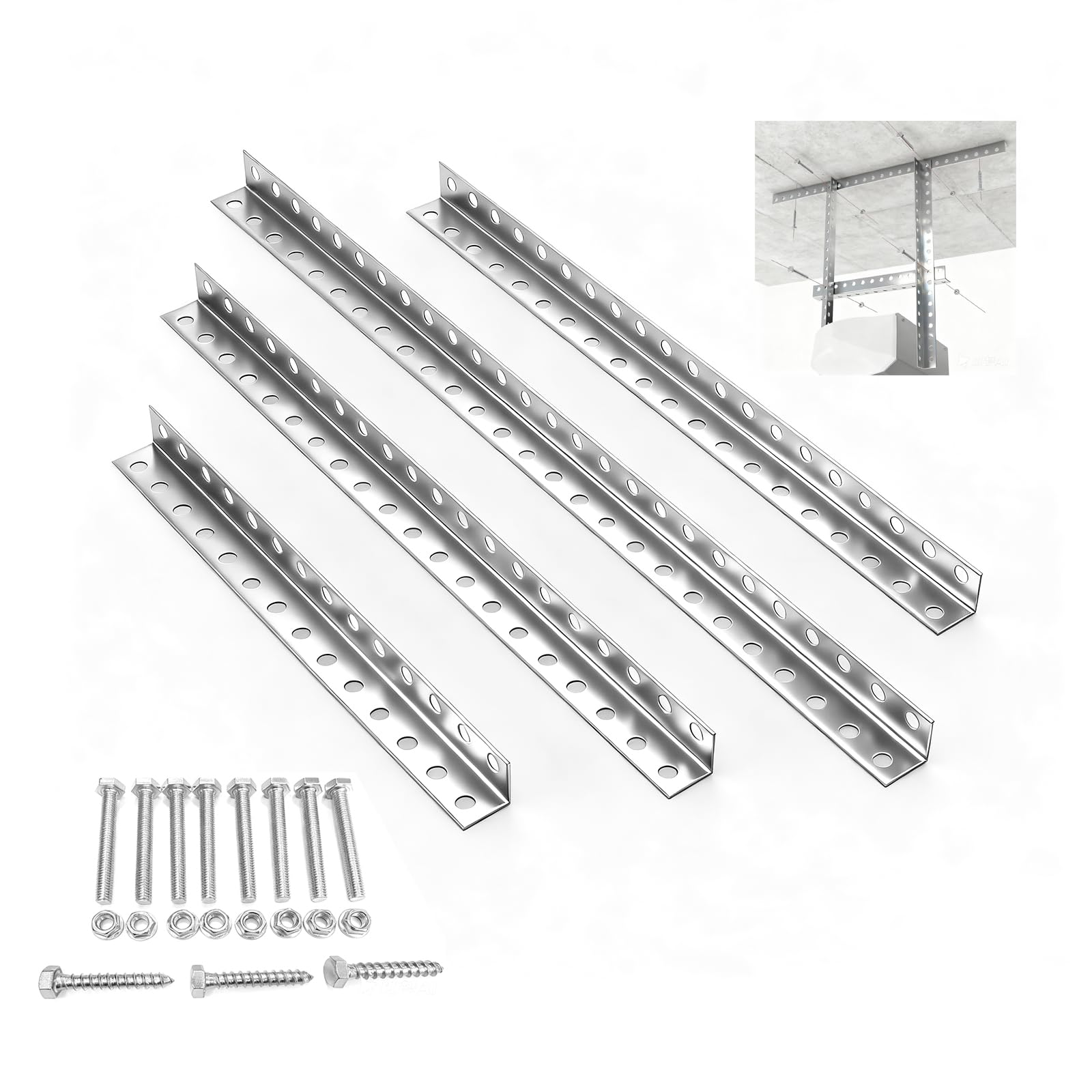 Support de suspension pour ouvre-porte de garage anti-vibration kit complet acier calibre 13