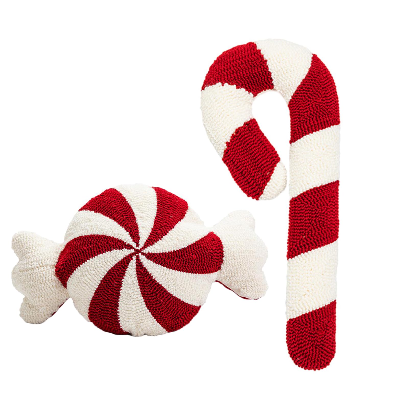 Cuscini Natalizi, Cuscino Lecca-Lecca a Rosso, Cuscino con Caramelle alla Menta piperita, Cuscino a Forma di Caramella, Cuscini Decorativi Natalizi per Cuscino Divano Divano Letto