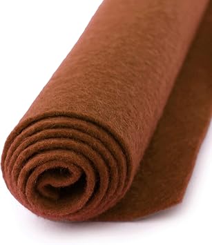 Peat Moss Tan-Brown - Wool Felt Oversized Sheet - 20% Wool Blend - 1 12x18 inch Sheet