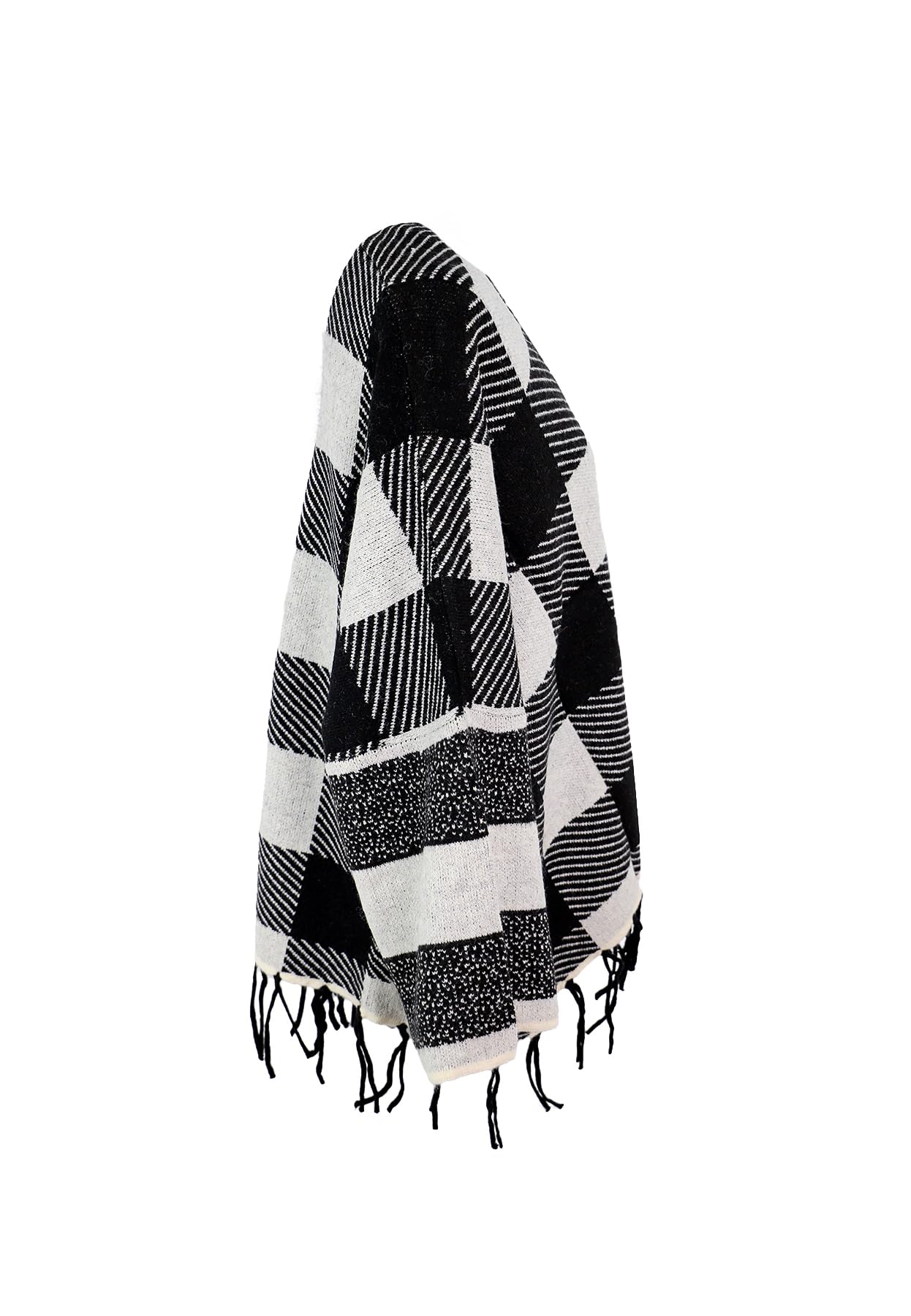 QUEEN HELENA Poncho Mantella Invernale Scialle Avvolgente Caldo Casual Elegante Donna MT22-1