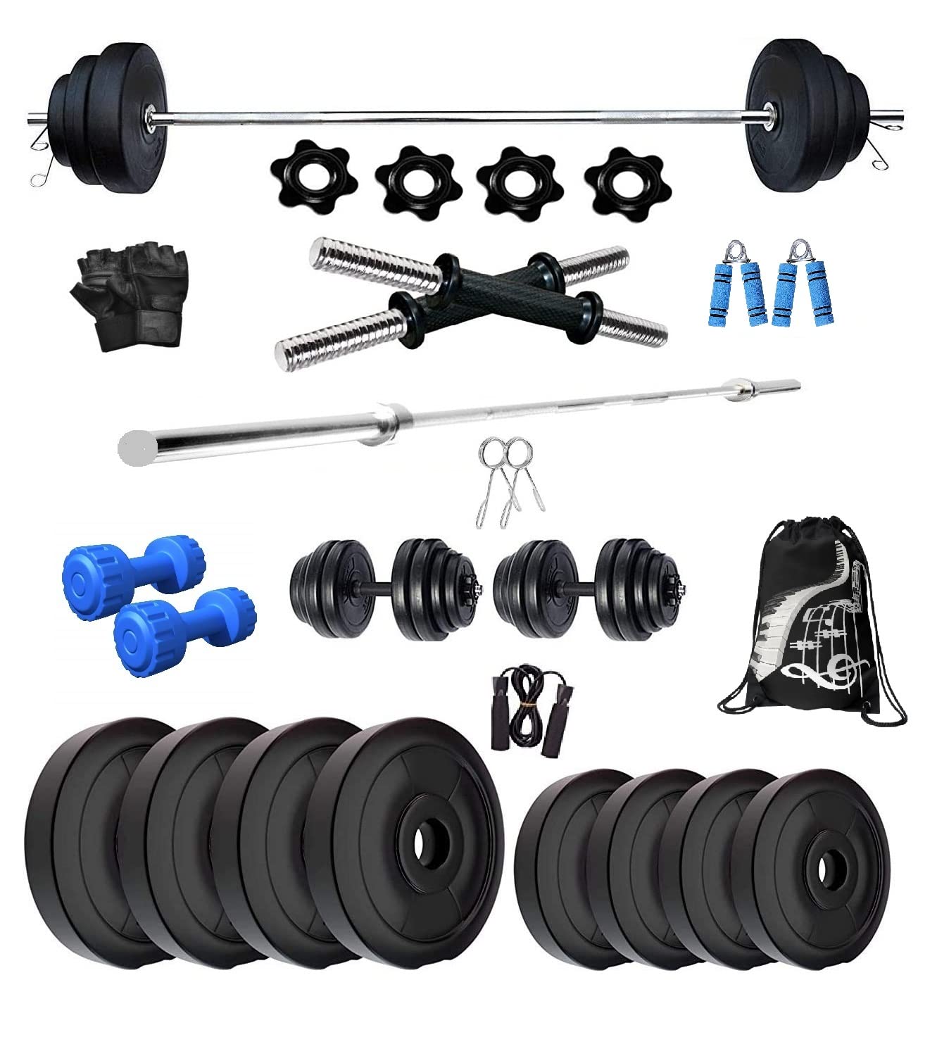 BodyFit Leather 10 Kg Combo 3ft Plain Rod Home Gym Fitness Kit (Multicolor) (B06Y2G1KRT) Amazon Price History, Amazon Price Tracker