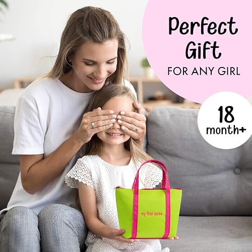 Miniatura 6 de My First Purse - Bolsa de mano de juguete para niños, incluye llaves de teléfono, espejo, cepillo, cartera, tarjeta de crédito, lápiz labial, gran