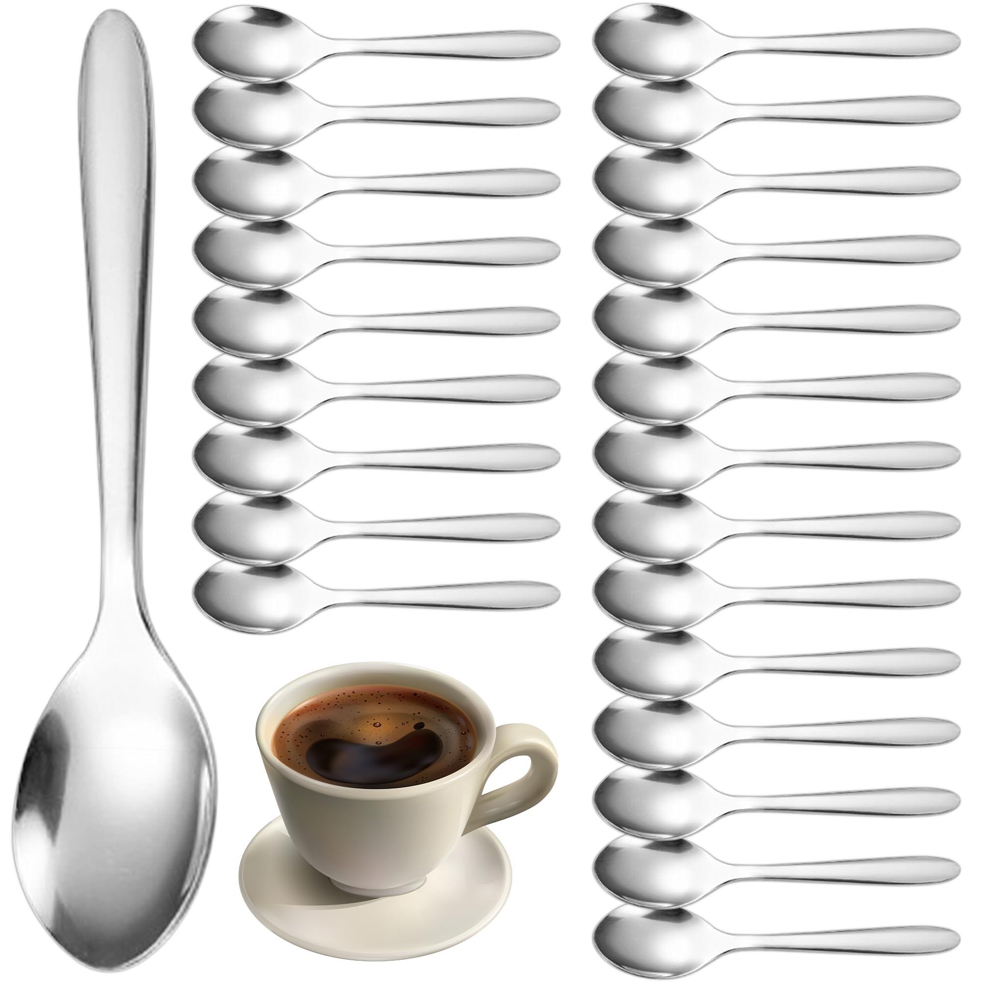 Cucchiaini Caffe Piccoli Acciaio Inox 24 Pezzi 11 Cm Validi Per Uso