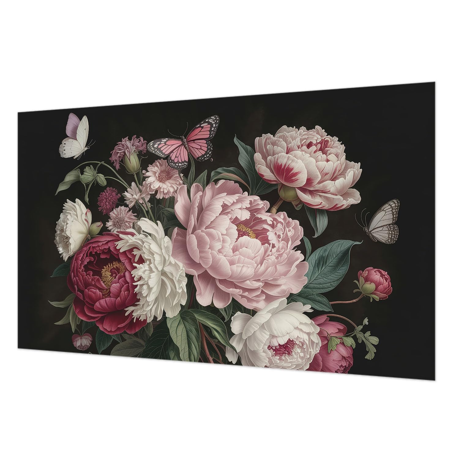 Papier peint intissé facile à poser pivoines 416x254 cm pour cacher défauts