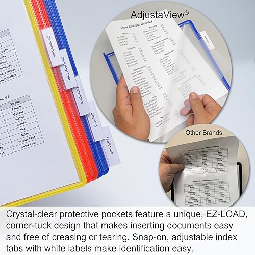 Miniatura 4 de Ultimate Office AdjustaView - Organizador de referencia de escritorio de 10 bolsillos con base de almacenamiento de suministros y bolsillos de carga