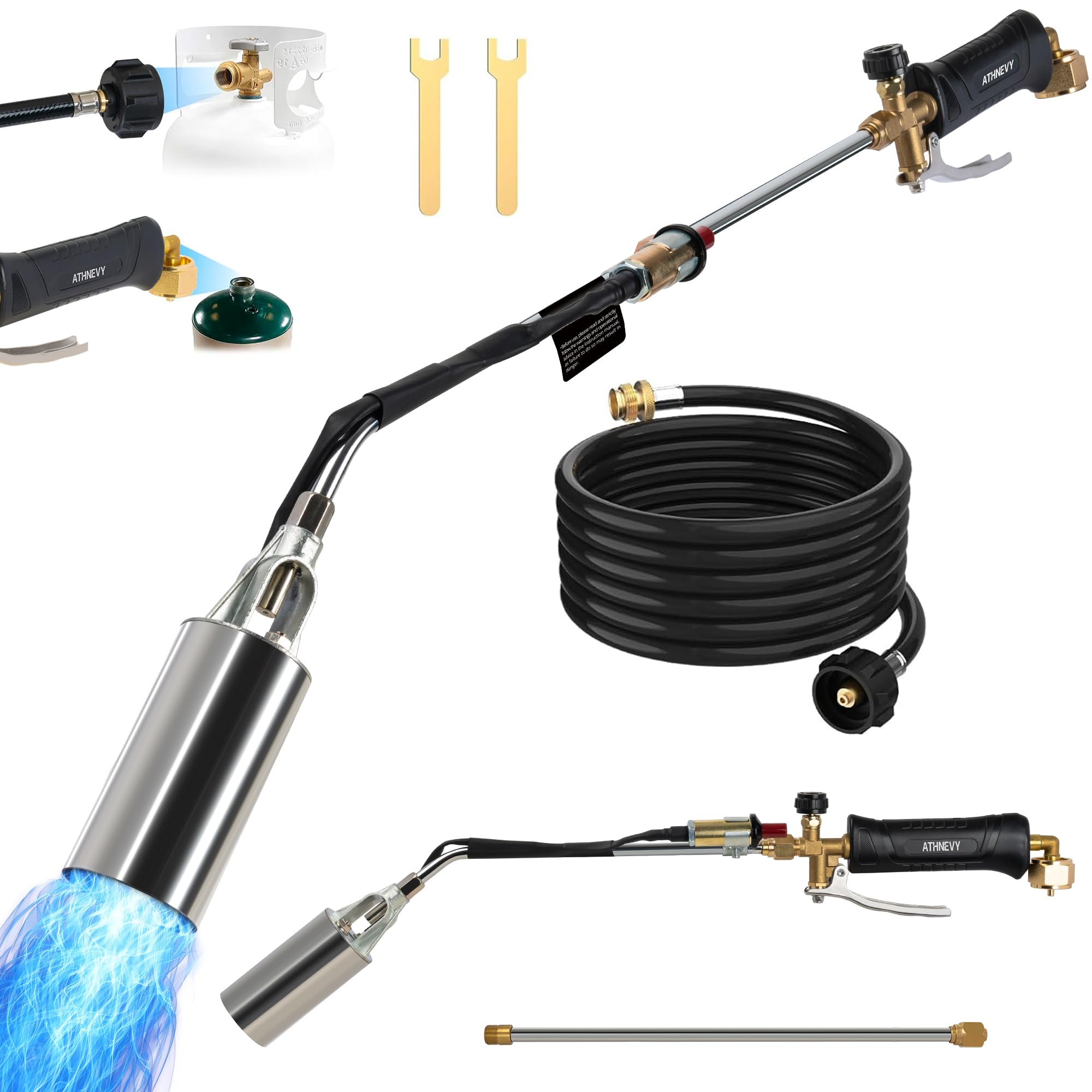 Amazon.com : Propane Torch Kit Heavy Duty Weed Burner, 1,800,000