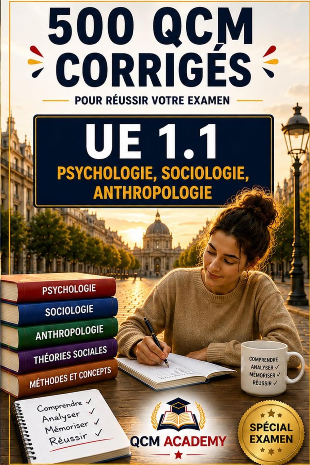 IFSI UE 1.1 | Psychologie, Sociologie, Anthropologie: 500 QCM corrigés | Cahier d'entraînement pour maîtriser la psychologie, la sociologie et ... | Sciences humaines | Référentiel infirmier